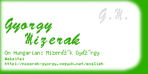 gyorgy mizerak business card